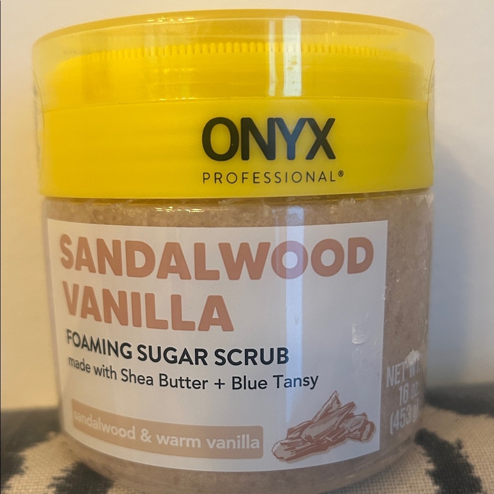 Sandalwood Vanilla Foaming Sugar Scrub - Yellow